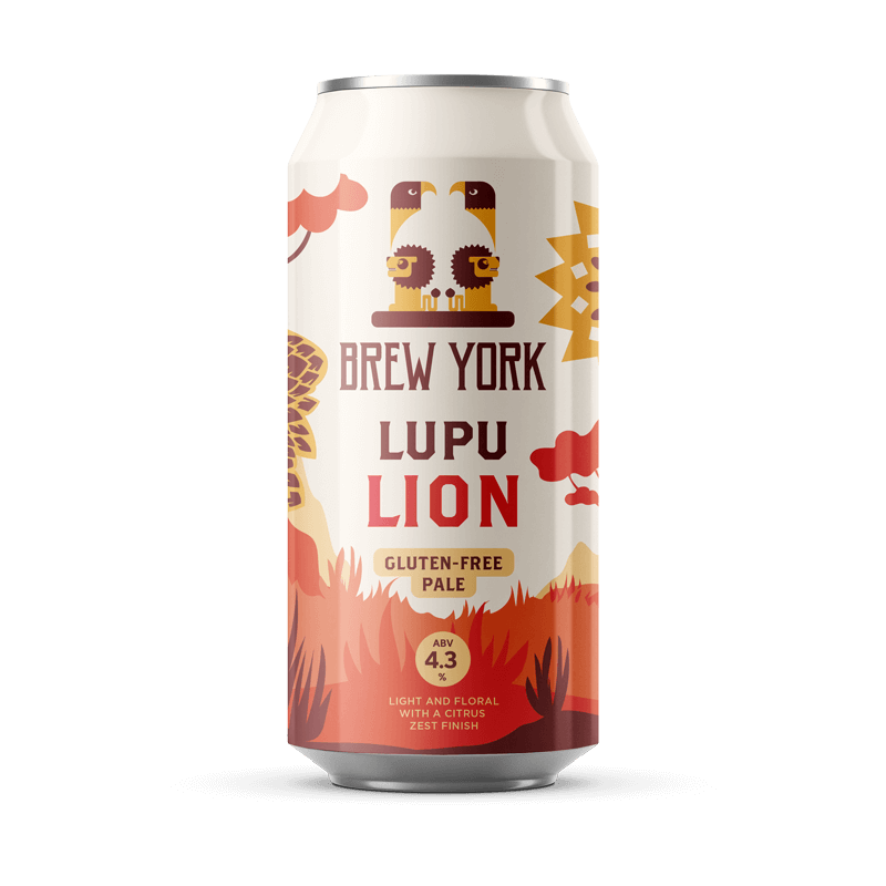 Brew York Lupu Lion - American Pale Ale (GF) 5% 440ml - York Beer Shop