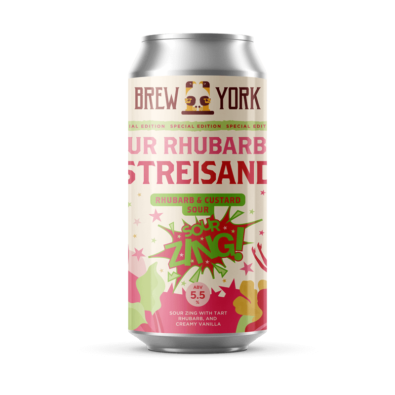 Brew York Sour Rhubarbara Streisand - Rhubarb & Custard Sour 5.5% 440ml